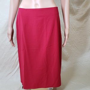 Red corset lace up midi skirt  Body By Victoria Size M